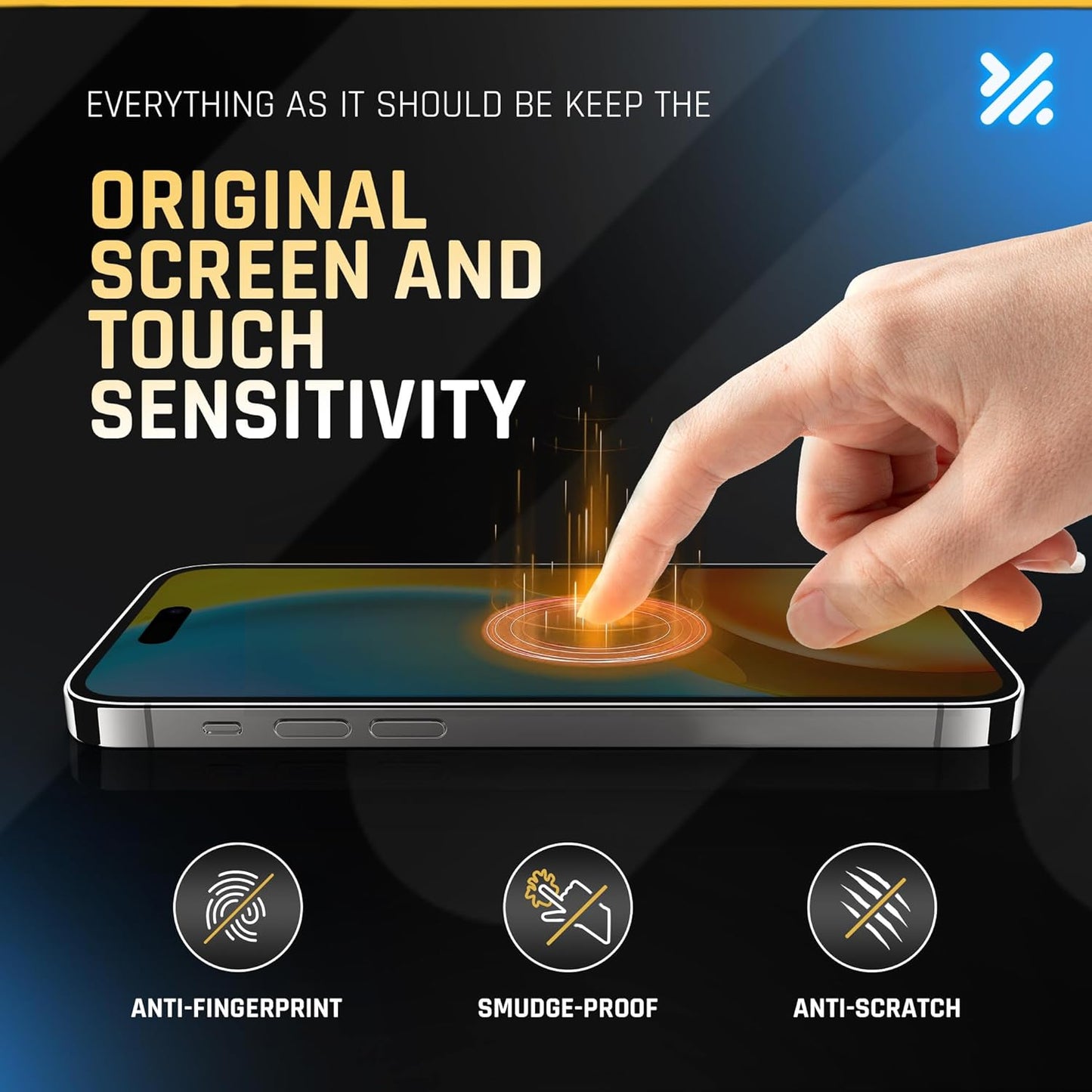 iPhone 15 Plus Glass Protector 2-Pack β 9H Shatterproof, Full Coverage, Anti-Scratch/Fingerprint
