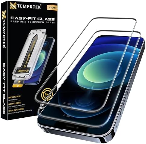 iPhone 12 / 12 Pro 6.1 Inch Screen Protector EZ Kit 2 Pack
