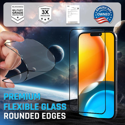 iPhone 15 Pro Max Glass Protector 2-Pack – 9H Shatterproof, Full Coverage, Anti-Scratch/Fingerprint