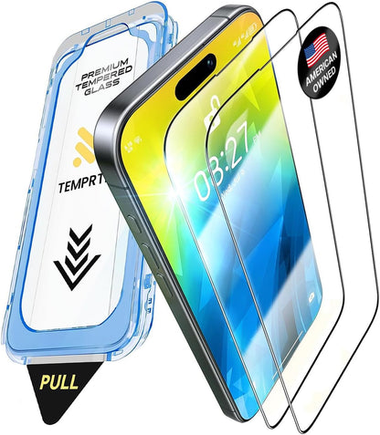 iPhone 17 Pro Max Screen Protector Fits iPhone 16 Pro Max  2-Pack 9H Military Grade Scratch Fingerprint Resistance