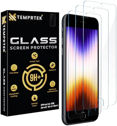 TEMPRTEK 3 Pack - iPhone SE 2nd/3rd Gen 4.7 inch