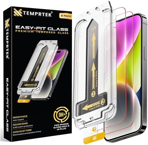 iPhone 13 Pro Max / 14 Plus 6.7 Inch Screen Protector EZ Kit 2 Pack